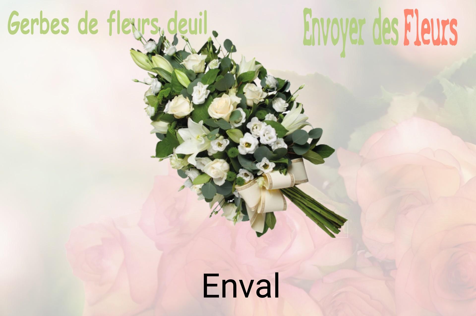 Gerbe de fleurs de deuil livrée à Enval